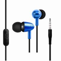 Headphone In-Ear Berkabel Jack 3.5mm Earbud Bass Metal dengan Mikrofon Headset Peredam Kebisingan untuk Ponsel Laptop Gaming Kotak Retail