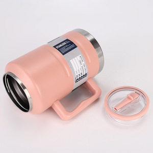 DD3871 acier inoxydable grande capacité Thermos tasse en plein air Fitness cyclisme sport bouteille d'eau paille poignée fiole à vide 6-12 - Product Image 3