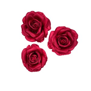 Roses artificielles en soie, bouquet de mariage réaliste à 3 têtes, décoration d'intérieur, fabriqué en Chine - Product Image 5