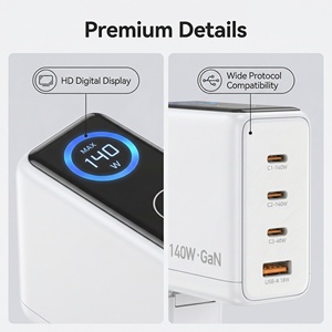 140W GaN Ultra Snelle Oplader met Smart Display, PD3.1 compatibel, ondersteuning voor meerdere apparaten - Product Image 5