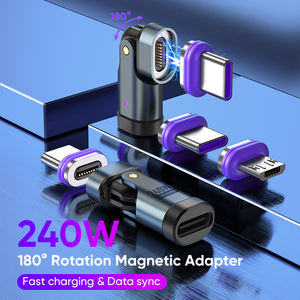 3 In 1 TYPE-C Adapter | 180 Buigen Usbc Naar Type C & Micro & I-Product 240W Magnetische Tips Kabel Converter Adapter - Product Image 2