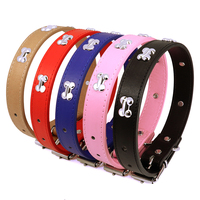 Dropshipping Products 2025 Collier en cuir souple pour chien Collier ajustable pour chien et chat Accessoires pour os mignons