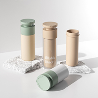 Bouteille Pompe Airless Double Paroi Torsadée 1 OZ de Haute Qualité, Emballage Cosmétique Rechargeable Sans Air en Plastique Fantaisie
