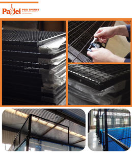 Pista de Pádel Interior y Exterior Tipo Super Panorámica de 20mx10m, Césped Artificial Cubierto, Vidrio Templado, Luces LED Impermeables - Product Image 5