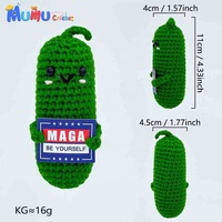 Boneka Amigurumi Rajutan Tangan Custom OEM dengan Kartu, Hadiah Positif Lucu untuk Acara Perusahaan dan Souvenir Pesta