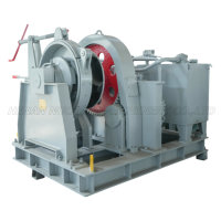 Treuil/guindeau hydraulique en acier approuvé par CCS Conversion de fréquence verticale industrielle de 25 tonnes à couple élevé