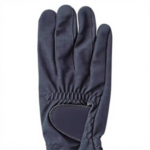 Gant de golf en polyester bleu avec paume antidérapante noire et fermeture auto-agrippante, usage sportif unisexe - Product Image 1