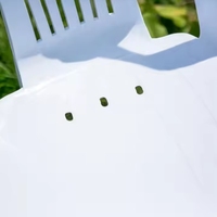 Fauteuil en plastique blanc moderne, portable et empilable, pour patio, jardin, plage et parc, chaise de salle à manger - Meubles d'extérieur en gros