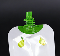 Emballage liquide rechargeable en sachet à bec verseur en aluminium et plastique personnalisé pour jus de fruits, boissons, vinaigrettes, yaourts, gelées