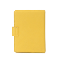 Portefeuille de voyage multifonctionnel portable anti-RFID avec bouton, personnalisable, en cuir PU multicolore, pour passeport