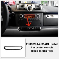 1 Pieza de Adhesivo Decorativo Interior para Interruptor de Luces de Emergencia, Textura de Fibra de Carbono Negra Antiarañazos, para Mercedes-Benz SMART 2009-2014 TMZ LHD RHD