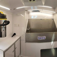 Nouvelle Camionnette Professionnelle de Toilettage Mobile pour Animaux de Compagnie, Remorque de Toilettage pour Chiens et Chats avec Intérieur en Acier Inoxydable, Compartiments Isolés et Générateur