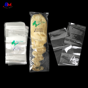 Bán buôn túi nhựa trong suốt biểu tượng tùy chỉnh tự niêm phong dính rõ ràng tóc túi cho bó - Product Image 2