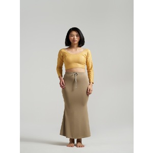 Jupon gainant amincissant taille haute en polyester extensible, sans couture, coupe poisson, pour le style sari - Product Image 6