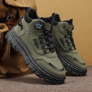 Chaussures noires, vertes et marron, chaussures de travail respirantes tendance pour hommes, chaussures de sport d'extérieur pour hommes - Product Image 2