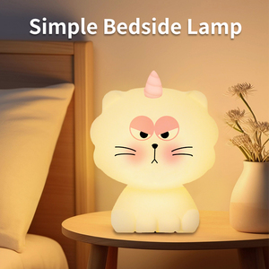 Bán Buôn Dễ Thương Phim Hoạt Hình Mèo LED Ánh Sáng Ban Đêm An Toàn Vinyl Động Vật Đèn Cho Trẻ Em Vườn Ươm Trang Trí Nội Thất Món Quà Sinh Nhật Ánh Sáng-Lên Đồ Chơi - Product Image 4