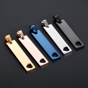 Placa de Identificación Personalizada para Perro, Colgante de Corazón, Acero Inoxidable, para Hombre y Mujer, Joyería Rectangular, Regalo, 5 Colores - Product Image 2
