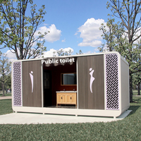 Toilettes portables de luxe haut de gamme au design moderne, respectueuses de l'environnement, pour parcs paysagers extérieurs, chantiers de construction, aires de jeux