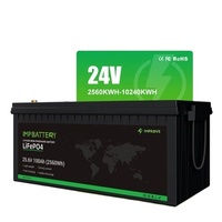 Batterie LiFePO4 24V 25.6V 100Ah 120Ah 150Ah 200Ah 3000 Cycles Garantie 3 Ans pour VR, Bateaux Marins, Motos Électriques