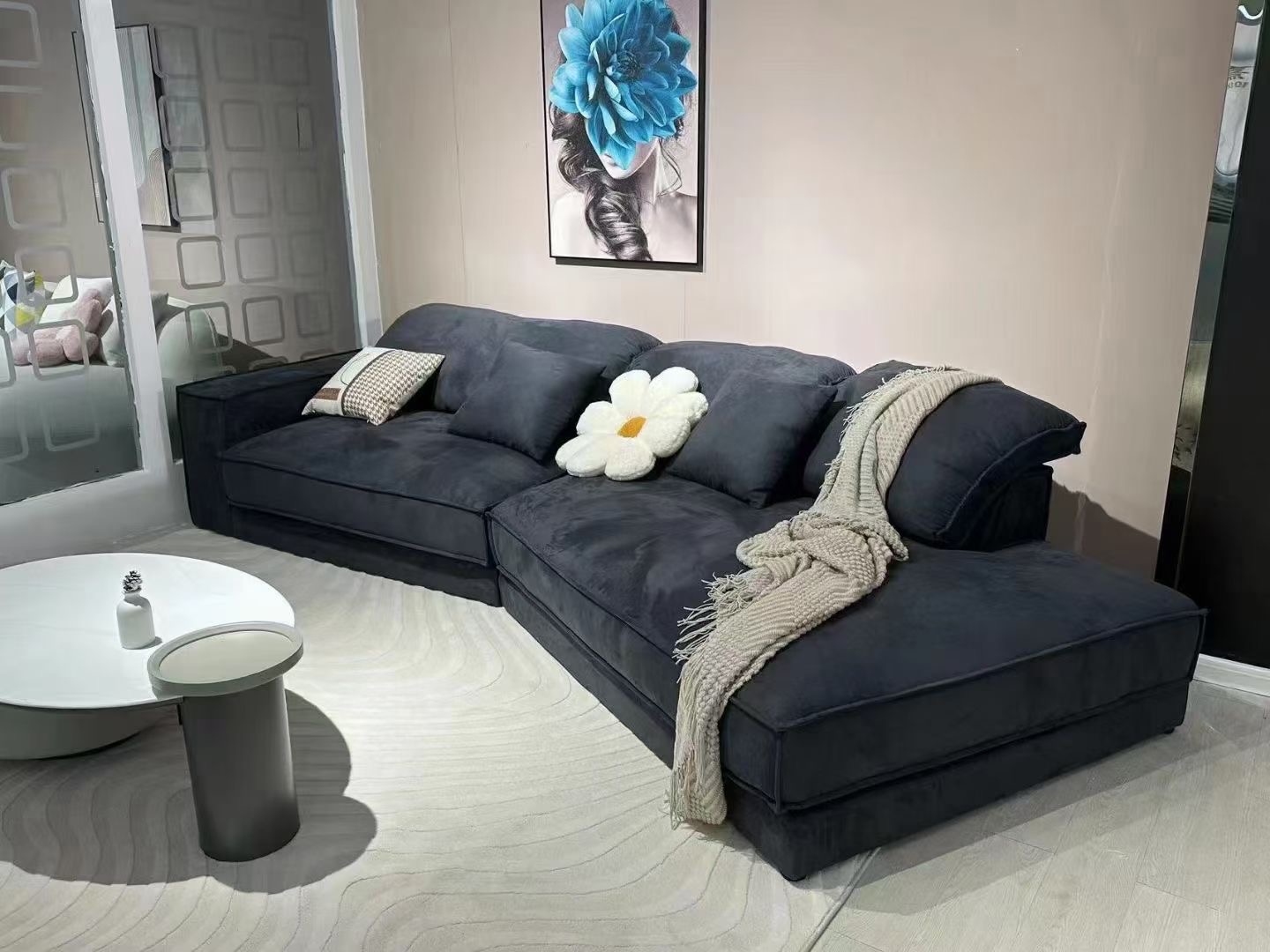 Indoor Furniture Living Room Sofa New Design Cheap Fabric Sectional Modern Couch