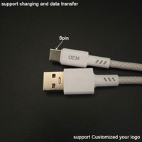 Cables de Carga para Dispositivos iOS, USB-A a 8 Pines, con Malla de Nailon Trenzada, de Calidad Superior