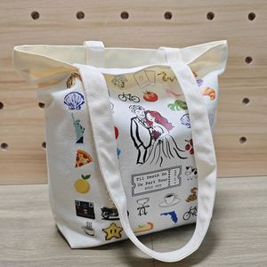 Sac fourre-tout en toile illustré personnalisé de haute qualité, cadeaux de bienvenue, sac d'épicerie, sac de mariage personnalisé - Product Image 2