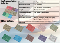 Attaches en papier personnalisées Fanxing avec logo, attaches universelles pour l'emballage alimentaire, sacs à pain et à sucettes