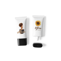 Cosmétiques 30 ML/g Tube ultra-plat en plastique PE blanc Lotion pour les soins de la peau Crème pour les yeux Fond de teint Tube d'extrusion d'emballage liquide