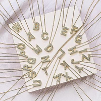 Nouvelle mode A-Z petit pendentif collier en couches avec initiales lettre initiale collier lettre bulle