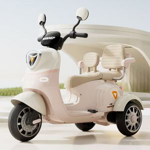 Unisex Kinderbatterij Tweezits Ride-On <span class=keywords><strong>3</strong></span>-wielige Motorfiets Plastic Materiaal Met Afstandsbediening Te Koop - Product Image 2