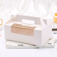 Boîtes cadeaux en papier pour cupcakes, pain, desserts, emballages alimentaires en carton, boîte à gâteaux avec fenêtre, dossiers jetables personnalisés et bon marché