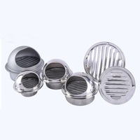 Grille de ventilation murale ronde en acier inoxydable 304, sortie de vente directe du fabricant