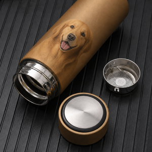Bouteille isotherme en acier inoxydable personnalisée avec photo d'animal, écologique et moderne, pour animaux de compagnie, avec impression de photo d'animal, flacon sous vide personnalisé - Product Image 3