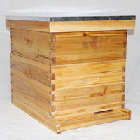 Heißer Verkauf: Unmontierter 2-stöckiger Langstroth-Bienenstock komplett mit 20 Rahmen, Mittelkasten und Überkasten – wachsbeschichtet, neuwertig