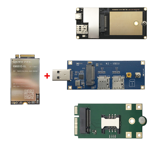 Quectel RM551E-GL 5G Module Sub-6 GHz & MMWave Module RM551EGL00AA-8M8-SGASA M.2 IoT/ EMBB Global Version with Adapter