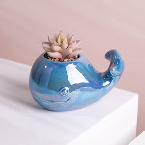 Mini plantes artificielles en <span class=keywords><strong>pot</strong></span>, décoration de bureau, fausses plantes en plastique, <span class=keywords><strong>baleine</strong></span> en céramique, 1 pièce - Product Image 3