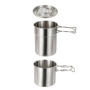 Ustensiles de cuisine pliables en <span class=keywords><strong>2</strong></span> pièces pour les randonneurs, en acier inoxydable 304 de qualité supérieure, ultra-portables, légers, à double usage, écologiques, au <span class=keywords><strong>gaz</strong></span> - Product Image 4