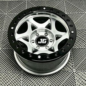 วงแหวน<span class=keywords><strong>ล้อ</strong></span><span class=keywords><strong>แม็</strong></span><span class=keywords><strong>ก</strong></span>ซ์ JG Black Beadlock สีเงิน สำหรับ<span class=keywords><strong>ล้อ</strong></span>ออฟโรด ขนาด 17-22 นิ้ว 6x139.7 5x150 6x135 สำหรับรถยนต์ Hilux Ford F150 Dodge SUV 4x4 รถแต่ง - Product Image 2