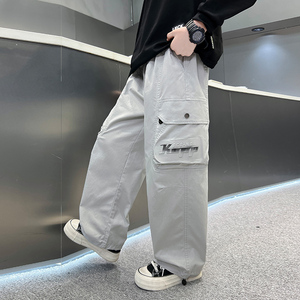 Pantalon <span class=keywords><strong>Cargo</strong></span> Polyvalent à la Mode pour Garçons, Collection Automne-Hiver, Vente en Gros Personnalisée - Product Image 4