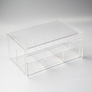 6 Ngăn Rõ Ràng <span class=keywords><strong>Acrylic</strong></span> <span class=keywords><strong>Tea</strong></span> Bag Organizer <span class=keywords><strong>Box</strong></span> Với Nắp Đậy - Product Image 5