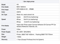 Imprimante numérique industrielle grand format à prix avantageux 70/1.3/1.6/1.8/3.2M xp600 pour Epson dx7 pour Epson dx5 pour Epson i3200
