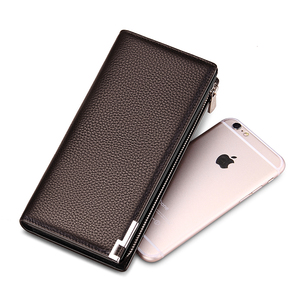 Portafoglio in vera pelle <span class=keywords><strong>da</strong></span> <span class=keywords><strong>uomo</strong></span> di lusso 2020 all'ingrosso con cerniera <span class=keywords><strong>da</strong></span> viaggio pochette di lusso con portafogli lunghi - Product Image 6