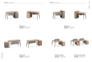 Scrivania per Computer in MDF con Cassetti, Mobili da Ufficio Modulari di Lusso, Scrivania Angolare Moderna per Uomo - Product Image 2