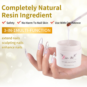 Gel de Extensión de Uñas Transparente de Calidad Profesional para Salón, No Amarillea, Gel Duro Transparente de Alta Viscosidad, Secado con Lámpara UV LED, Removible - Product Image 2