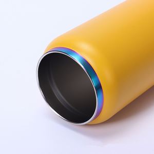 Cross-border 316 Stainless Steel <b>Insulated</b> <b>Cup</b> Double-layer Vacuum Mason Jar Matte Spray-painted Cola Can Simple Straw Children - Product Image 5