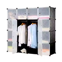 Armoire en Plastique Moderne Amovible en Gros par les Fabricants, Meuble de Rangement Combiné en Plastique DIY pour la Maison