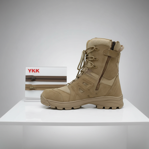 Nouvelles chaussures de randonnée et d'escalade montantes en cuir suédé, légères, respirantes, avec fermeture éclair latérale, faciles à enfiler, tactiques - Product Image 5