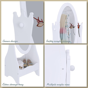 Espejo Infantil de Pie con Almacenamiento y Diseño de Madera - Product Image 2