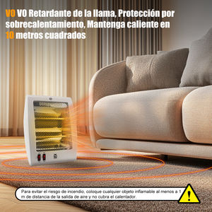 Calentador eléctrico Ajuste de 2 velocidades 400W y 800W Tamaño de aire caliente silencioso 34x29x13,5 cm - Product Image 6