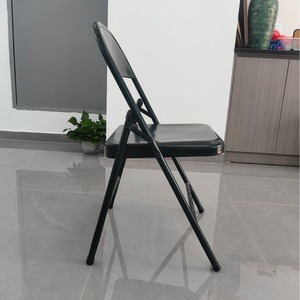 Silla Plegable Verde Oliva con Estructura de Acero para Oficina, Diseño Minimalista, 40.3x45x78 cm - Product Image 4